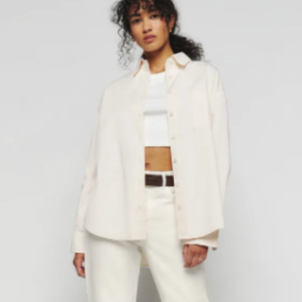 Reformation Will Oversized Twill Shirt